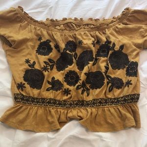 American Eagle Off the Shoulder Crop Top